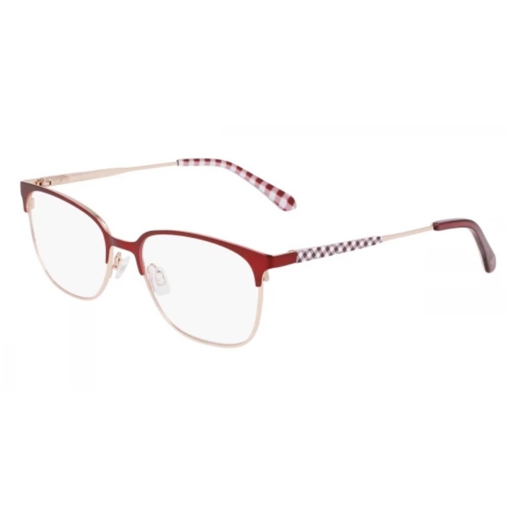 Draper James DJ5031 Merlot Gingham Eyeglasses Frames with Floral Case‎ 52-17-135